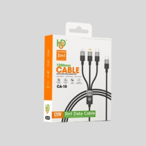 HUD CA-10 3in1 120W Fast Charging Cable 1.2M USB Type