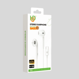 HUD H135 Type-C Stereo Earphones Extra Bass Handsfree Wired Earbuds