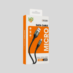 HUD PD-25M Micro USB 60W Fast Charging Braided Data Cable 1M